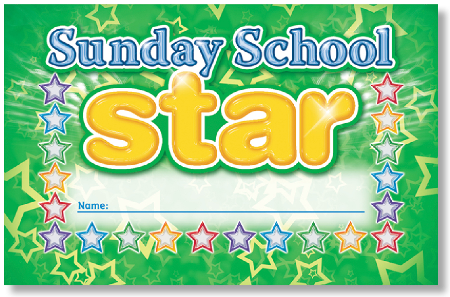 NS2454 Sunday School Star Punch Cards - North Star Teacher Resources